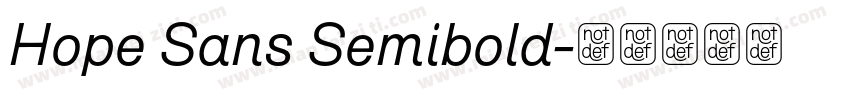 Hope Sans Semibold字体转换
